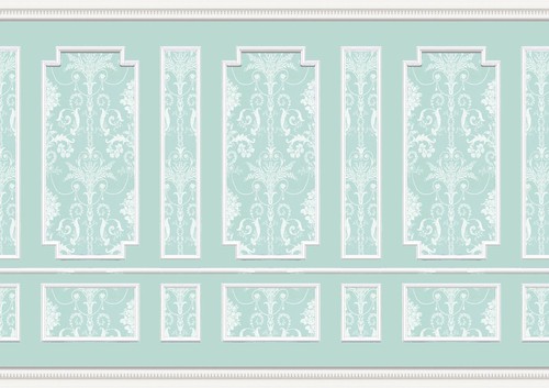 Dolls house wallpaper - wallpaper, 1/12th