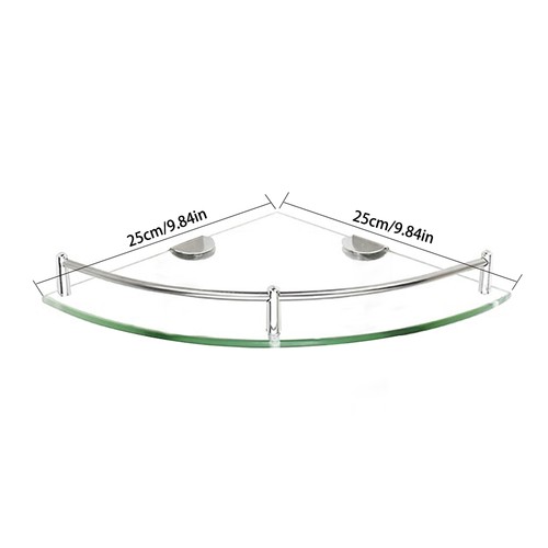 Bathroom corner glass shelf - corner,