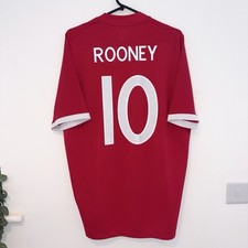 England 2010/2012 Away Shirt South Africa Rooney #10 Authentic Men’s 46/XL