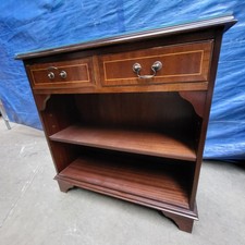 Antique Mahogany Reproduction Freestanding Side Bookcase With Drawers