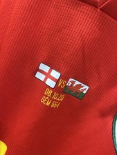 Wales match worn / issued signed Football shirt Kieffer Moore v England 