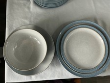 Denby Blue 8 Piece Crockery Set Excellent Codition