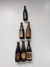 6 Vintage Miniature Guinness & Harp Glass Advertising Bottles