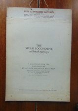 Exide & Kathanode Batteries Calendar 1968 Steam Locomotives on British Railways