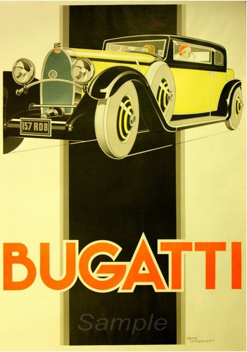 Vintage bugatti advertising - advertising, a2