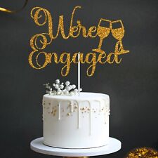 We're Engaged Cake Topper ? Engagement Party Decoration, 14 Colours Available UK