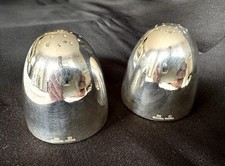 CHRISTOFLE: Silver Plated ‘Vulcano’ Salt And Pepper Shakers