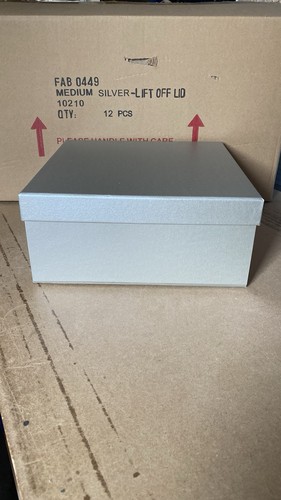 Silver lift off lid gift - silver,