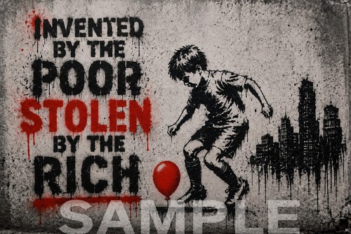 Banksy inspired football - -, a4