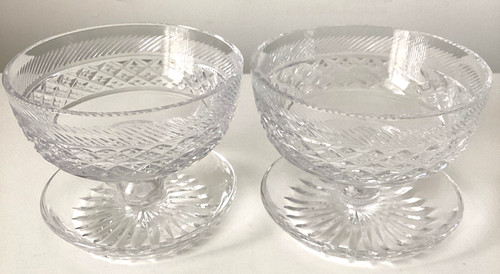 Crystal footed dessert bowls - crystal,