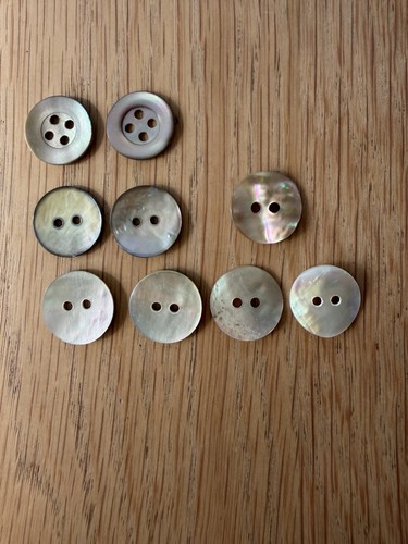 Grey mother pearl buttons - mother,