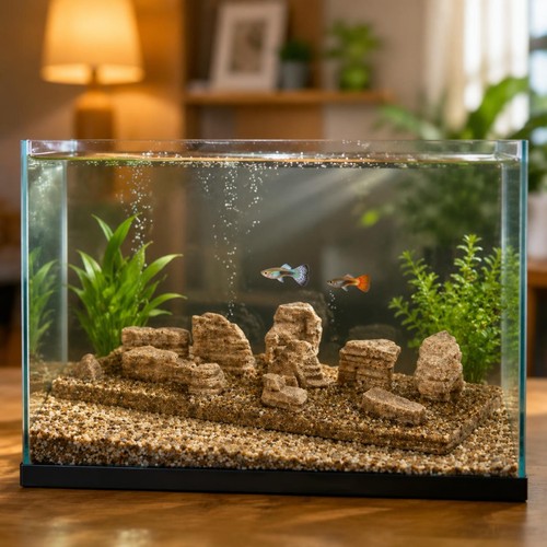 Rock aquarium landscape - aquarium,