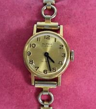 Vintage Swiss Made Mechanical Incabloc Gold Plated Ladies wrist Watch by Alpha