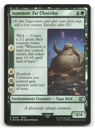Summon fat chocobo foil - chocobo,