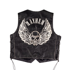 Men's Biker Vest Flying Skull