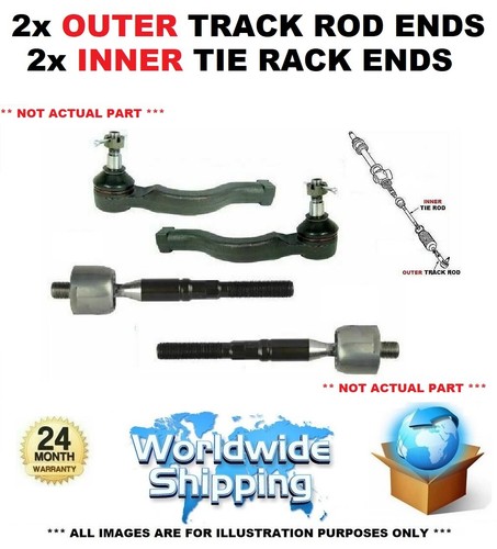 Track rod ends 2xouter 2xinner - track,
