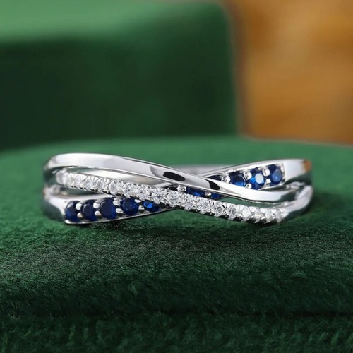 Round blue sapphire diamond - round,