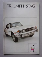 TRIUMPH STAG orig 1974 UK Mkt Sales Brochure - #T911/4.74