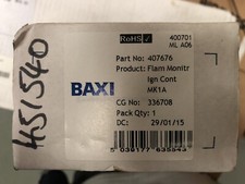BRAND NEW Baxi flame monitor Ignition/PCB in box 407676