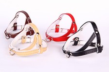 REAL LEATHER DOG HARNESS BROWN