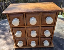 Vintage Solid Wood Spice Drawers