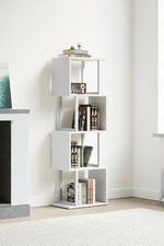 Wooden S-Shaped Bookcase