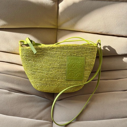 Loewe anagram raffia slit - anagram,