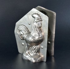 VINTAGE METAL COCKEREL ROOSTER CHOCOLATE JELLY MOULD