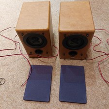 JVC Wood Twin Speakers Sp-UXT150H Mini Speakers 4ohms / 20 Watts Tested Working