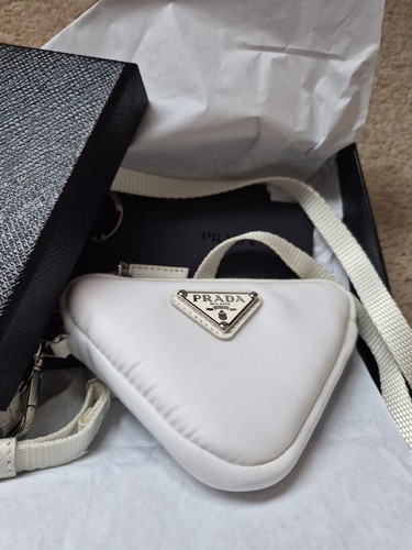Prada triangle keyring bag - prada,