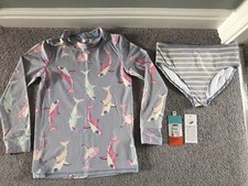 Joules Shoal Sun Safe Swimwear SPF50 Swimming Costume Age 9-10