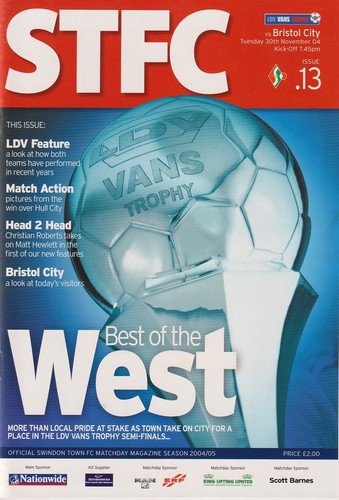 Football programme swindon - football,