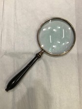 Victorian large bronze library or gallery magnifying glass