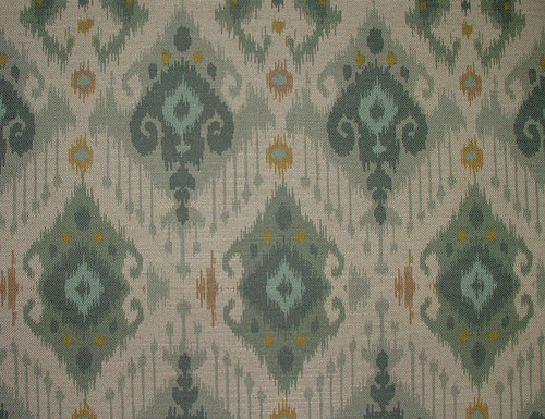 Boho glacier ikat - glacier, linen