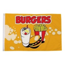 5ft x 3ft 150 x 90cm Burgers