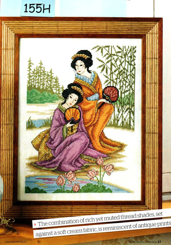 Cross stitch chart - chart, geisha