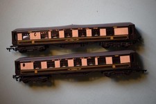 2 x Vintage Graham Farish 1960s Pullman Coaches, OO Gauge, VGC for age, boxed