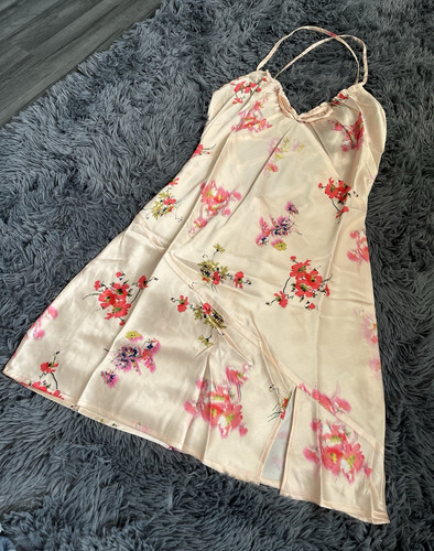Reclaimed vintage satin - satin, floral