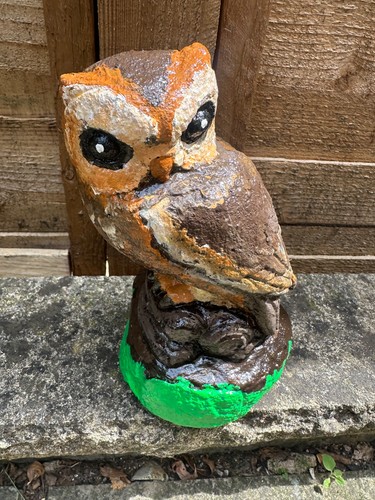 Vintage small tawny owl garden - tawny,