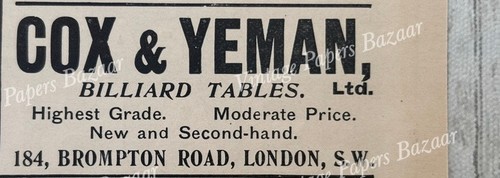 Cox yeman billiard - cox, tables