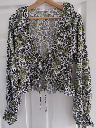 Zara ruffle crop top size - crop,