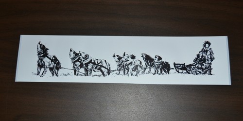 Printed sled dog team - printed,