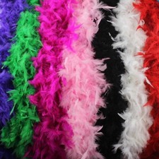 2M FEATHER BOA COSTUME ACCESSORY FANCY DRESS BURLESQUE Easter Sunday 15 COLOUR