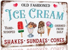 Vintage Metal Tin Sign Old