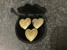 PRELOVED THE VARIETY CLUB GOLD HEART  COLLECTABLE PIN, BADGES, SET OF 3, 2.5cm