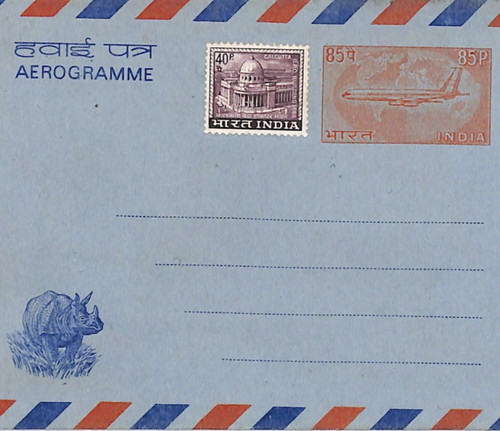 India air letter aerogramme - india,