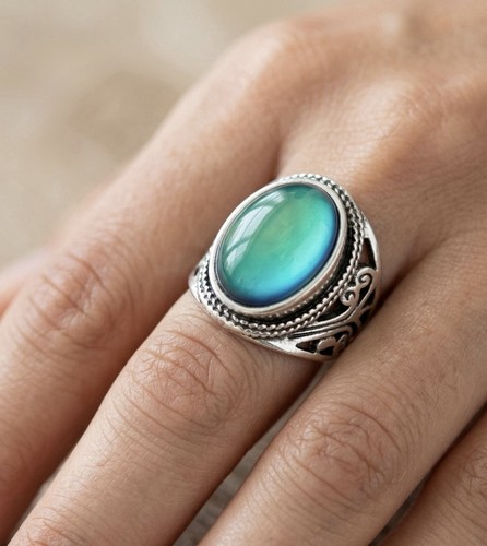 Mojo silver multicolor oval - silver,