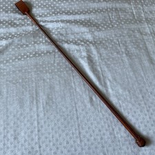 Vintage Brown Tan Leather Horse Riding Whip Crop Fibroflex England 25”