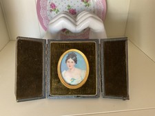 Georgian Miniature Oval Portrait of Marguerite Power Irish Novelist  1789 - 1849