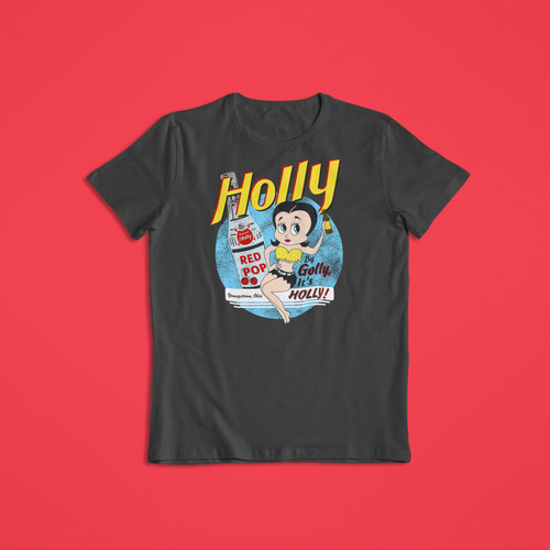 Golly holly tee - by, |